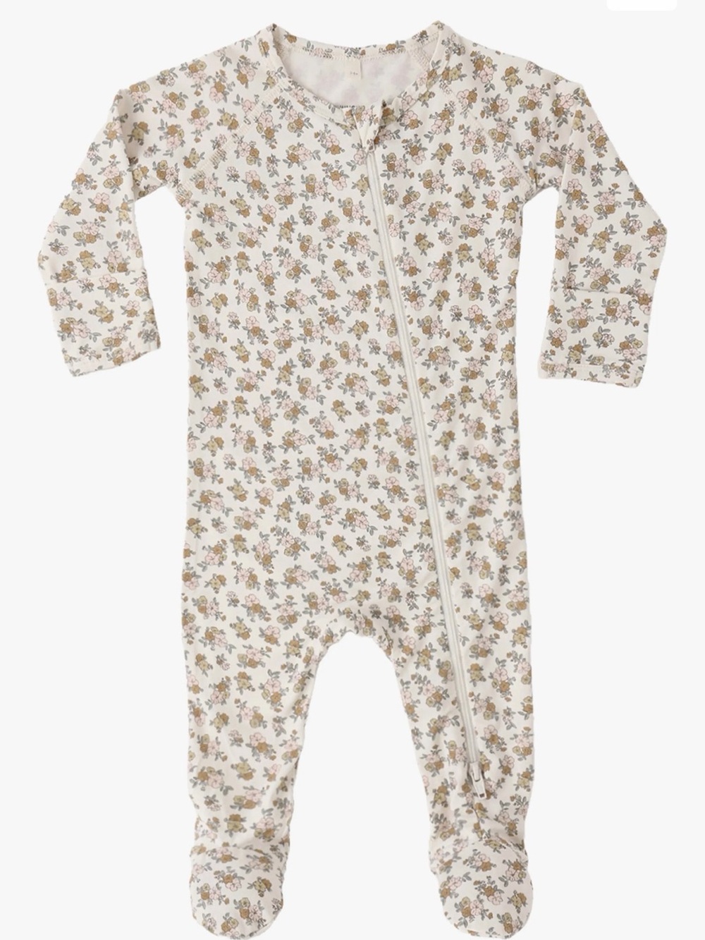 Quincy Mae Wildflower Bamboo Zip Onesie 12-18 month